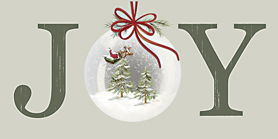 House Fenway FEN1263 - FEN1263 - Christmas Joy - 18x9 Santa sleigh, Christmas forest, holiday magic, reindeer, snowy scene, Christmas ornament, joy typography, festive decoration from Penny Lane