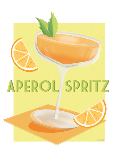 House Fenway FEN1267 - FEN1267 - Aperol Spritz - 12x16 aperol spritz illustration, cocktail poster, orange drink, summer beverage, fresh citrus, vintage bar art, graphic glass from Penny Lane
