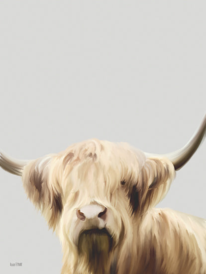 House Fenway FEN780 - FEN780 - Hairy Highland  - 12x16 highland cow, animal portrait, farm animal, long hair, rustic, country life, minimalist background, cattle from Penny Lane