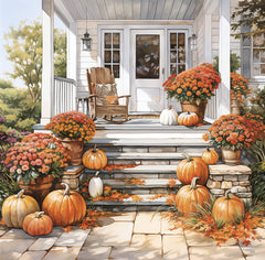 HK329 -  Fall Front Porch   - 12x12