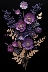 HK357 - Amethyst Night Bouquet  - 12x18