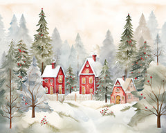 HK401 - Snowflake Village  - 16x12