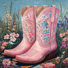 HK418 - Wildflower Pink Boots    - 12x12