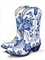 HK432 - Blue Toile Boots II    - 12x16