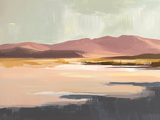 Heidi Kuntz HK457 - HK457 - Drifting Desert     - 16x12 Desert landscape, pink mountains, wide open space, dry lake, pastel tones, expansive nature scene from Penny Lane