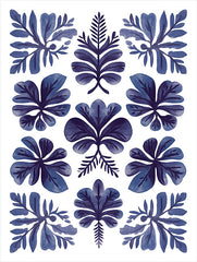 HK487 - Blue Motif   - 12x16