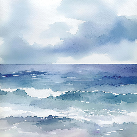 Heidi Kuntz HK530 - HK530 - Watercolor Waters - 12x12 Watercolor Ocean, Waves, Blue and Green, Coastal, Serenity, Tranquil, Nature from Penny Lane