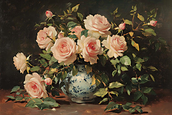 Heidi Kuntz HK563 - HK563 - Love's Offering - 18x12 Floral, Still Life, Vase, Roses, Traditional, Painterly from Penny Lane