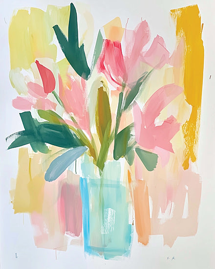 Heidi Kuntz HK564 - HK564 - A Wash of Spring - 12x16 Abstract, Floral, Bold Colors, Modern, Contemporary, Acrylic from Penny Lane