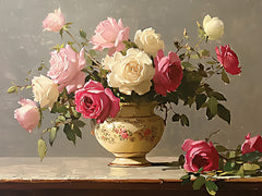 HK596 - Porcelain Roses - 16x12