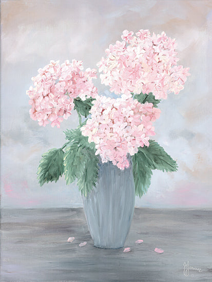 Georgia Janisse JAN374 - JAN374 - Garden Hydrangeas - 12x16 pastel ocean, calm sea, coastal horizon, soft clouds, tranquil waters, ethereal sky, minimalist seascape, painterly from Penny Lane