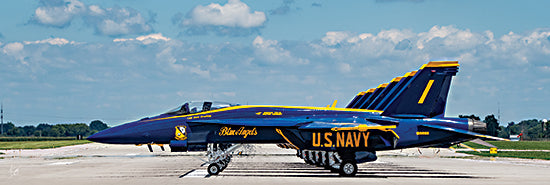 Justin Spivey JDS235 - JDS235 - At Attention - 18x6 Blue Angels jet, U.S. Navy, aircraft, fighter jet, air show, aviation, military aircraft, sleek design, patriotic display from Penny Lane