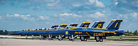 Justin Spivey JDS236 - JDS236 - Ready For Action - 18x6 formation flying, Blue Angels, U.S. Navy jets, synchronized aircraft, aviation team, patriotic performance, military aviation, airport scene from Penny Lane