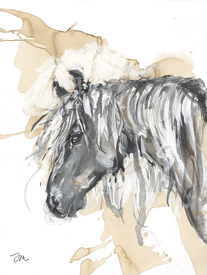Jessica Mingo JM639 - JM639 - Brewed Beauty II - 12x16 horse, animal, watercolor, nature, neutral tones, painterly, expressive from Penny Lane