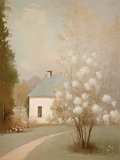 Jo Moulton JO283 - JO283 - Spring Cottage - 12x16 white rose bouquet, tied with ribbon, textured background, romantic floral arrangement, delicate petals, oil painting, classic beauty, love and celebration from Penny Lane