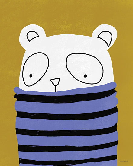 Kamdon Kreations KAM1087 - KAM1087 - Turtleneck Bear - 12x16 bear character, cute cartoon, cozy scarf, simplistic lines, childlike illustration, fun bear art from Penny Lane