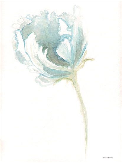 Kamdon Kreations KAM860 - KAM860 - Blue Ruffle - 12x16 bluebird, purple blossoms, flowered branch, delicate bird, pastel floral background, vibrant plumage, perched bird art from Penny Lane