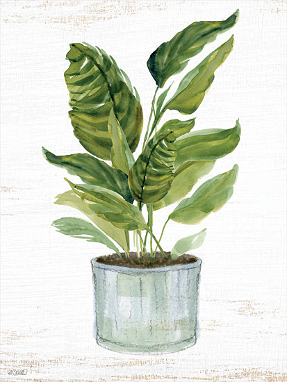 Kate Sherrill KS293 - KS293 - Green Thumb Goals - 12x16 lush green plant, watercolor style, green leaves, potted plant, botanical art, nature theme from Penny Lane