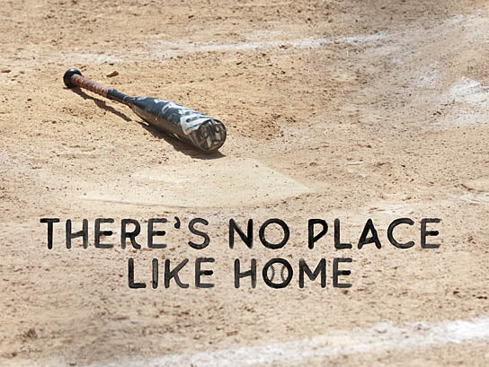 Lori Deiter LD3448 - LD3448 - There's No Place Like Home I - 16x12 Photography, Sports, Baseball, Home Plate, Baseball Bat, There's No Place Like Home, Typography, Signs, Textual Art, Black & White, Summer from Penny Lane