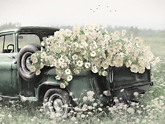 Lori Deiter LD3770 - LD3770 - Haul Full of Sunshine - 16x12 Flowers, Truck, Green, Bloom, Vintage Truck, Rural, Nature, Field from Penny Lane