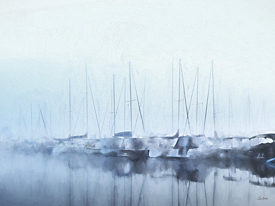 Lori Deiter LD3801 - LD3801 - Misty Marina - 16x12 sailboats in fog, marina, peaceful, calm water, misty morning from Penny Lane