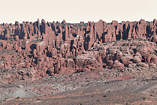 Lori Deiter LD3876 - LD3876 - Earth's Sculptures - 18x12 rock formations, desert, red hues, nature, landscape, unique geology, vibrant, sunny, clear sky from Penny Lane