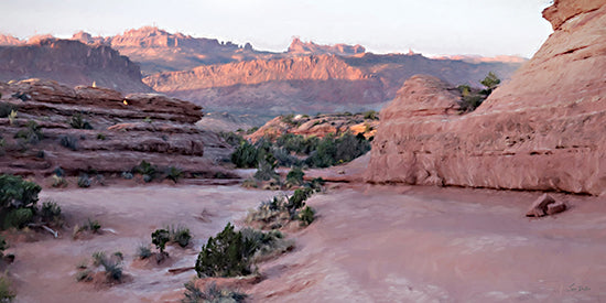 Lori Deiter LD3877 - LD3877 - Desert Trail at Delicate Arch - 18x9 canyon, cliffs, nature, landscape, vibrant colors, rock formations, scenic, painterly, red rocks from Penny Lane