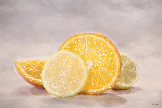 Lori Deiter LD3962 - LD3962 - Sun-Kissed Citrus II - 18x12 oranges, lemons, limes, sliced citrus, bright colors, still life, close-up, juicy fruits, food display, kitchen decor from Penny Lane