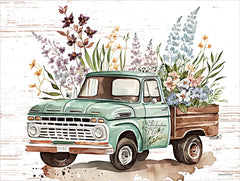 LET1083 - Vintage Flower Truck II - 16x12