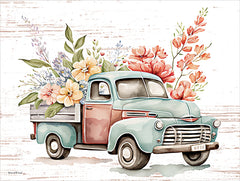 LET1087 - Vintage Flower Truck VI - 16x12
