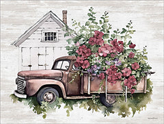 LET1089 - Posie Filled Vintage Truck - 16x12