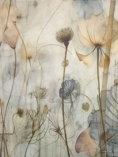 lettered & lined LET1102 - LET1102 - Flowers in the Breeze III - 12x16 delicate flowers, botanical art, nature, floral arrangement, artistic illustration, watercolor effect, soft colors from Penny Lane