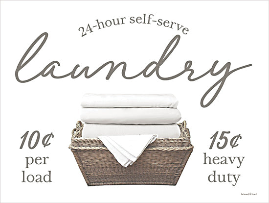lettered & lined LET1115 - LET1115 - Self Serve Laundry - 16x12 24-Hour Laundry, Clean Linens, Laundry Basket, Laundry Service, Laundry Pricing from Penny Lane