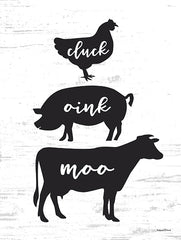 LET1134 - Cluck, Oink, Moo - 12x16