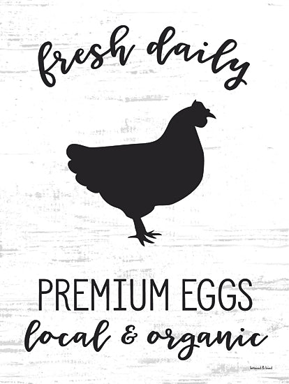 lettered & lined LET1136 - LET1136 - Premium Eggs - 12x16 Chicken silhouette, fresh daily, premium eggs, farm fresh eggs, rustic poultry sign, organic egg promotion from Penny Lane