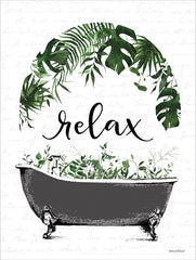 LET1223 - Greenery Relax Bathtub - 12x16