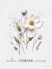 LET1245 - Relax, Unwind, Renew Pressed Flowers - 12x16