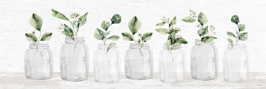 lettered & lined LET1267 - LET1267 - Farmhouse Fresh - 36x12 mason jars, greenery stems, minimalist decor, farmhouse aesthetic, neutral palette, botanical collection from Penny Lane