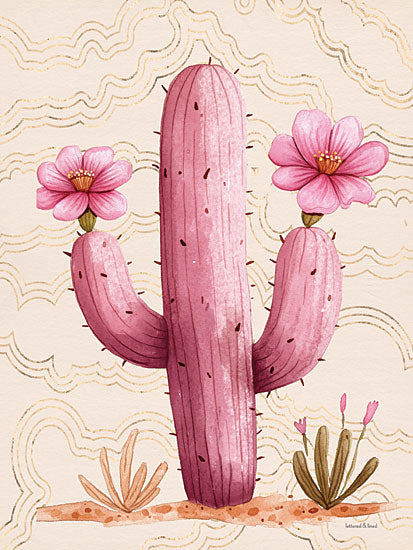 lettered & lined LET1294 - LET1294 - Cactus Charm I - 12x16 pink cactus, cartoon cactus, floral blooms, watercolor desert plant, whimsical art, stylized illustration, desert flora from Penny Lane