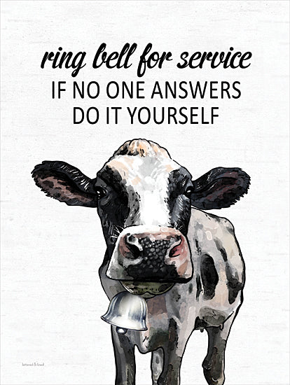 lettered & lined LET1323 - LET1323 - Do It Yourself Laundry Cow - 12x16 cow, humor, bell, whimsical, animal, typography from Penny Lane