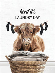 LET1327 - Herd It's Laundry Day Highland - 12x16
