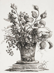 LET1352 - Floral Etching III   - 12x16