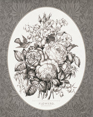 LET1373 - Vintage Flowers I   - 12x16