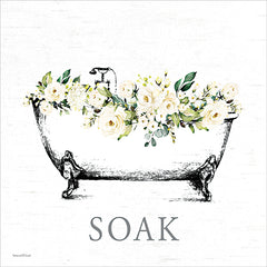 LET1389 - White Floral Soak Bath Set 2 - 12x12