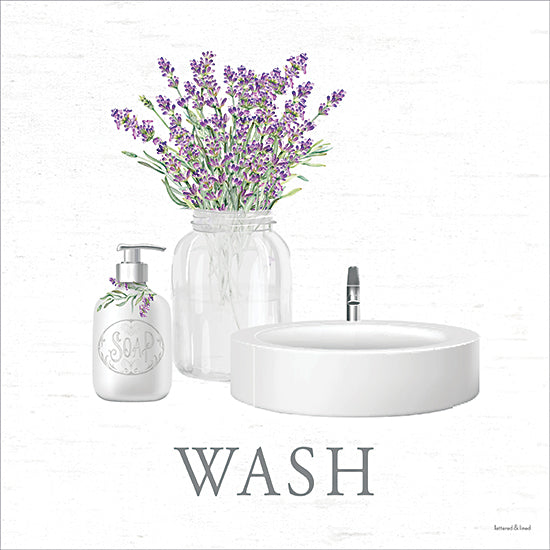 lettered & lined LET1402 - LET1402 - Lavendar Wash Bath Set 3 - 12x12 bathroom decor sink lavender, wash sign, spa bathroom art, clean aesthetic from Penny Lane