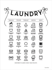 LET1456 - Laundry Symbols I - Bow Series - 12x16