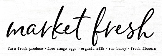 lettered & lined LET632 - LET632 - Market Fresh   - 18x6 market fresh sign, farm produce, organic food, rustic kitchen decor, handwritten font, fresh flowers from Penny Lane