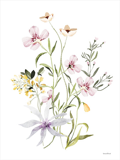 lettered & lined LET847 - LET847 - Simple Wildflowers - 12x16 wildflowers, watercolor flora, botanical print, delicate blooms, field flowers, nature illustration, pastel flowers, spring flora from Penny Lane