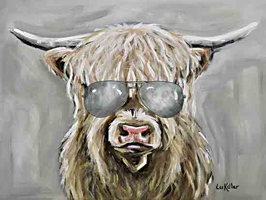 Lee Keller LK273 - LK273 - Hamish with Sunglasses - 16x12 highland cow, sunglasses, animal portrait, humor, cool cow, trendy animal, whimsical decor, country chic from Penny Lane