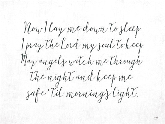Lux + Me Designs LUX103 - LUX103 - Bedtime Prayer   - 16x12 bedtime prayer, children's prayer, religious quote, angels watching, script font, soft textured background, spiritual message from Penny Lane